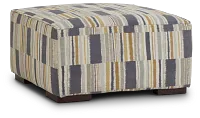 Seydou Yellow Fabric Cocktail Ottoman