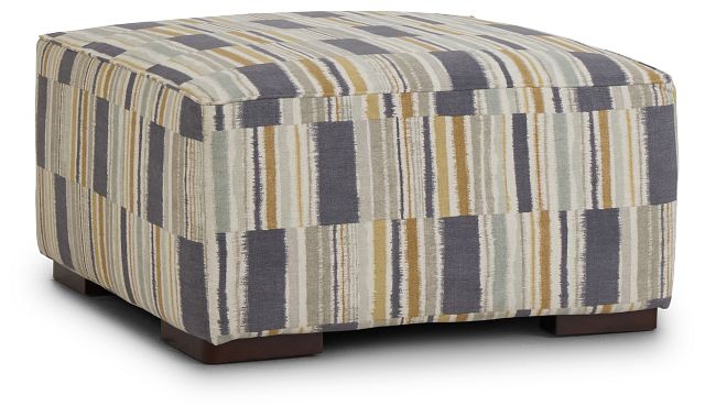 Seydou Yellow Fabric Cocktail Ottoman