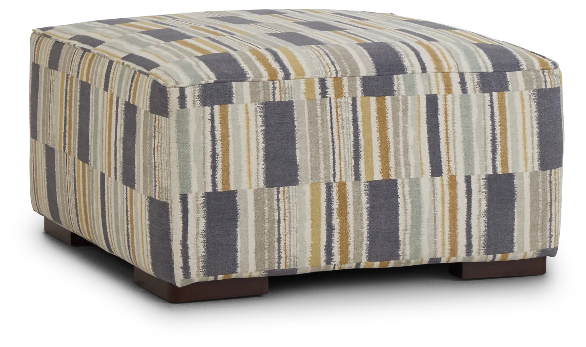 Seydou Yellow Fabric Cocktail Ottoman