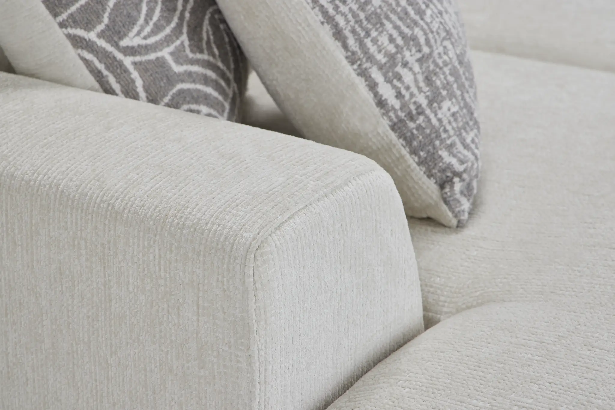 Blakely White Fabric Left Chaise Storage Sectional Blakely White Fabric Left Chaise Storage Sectional