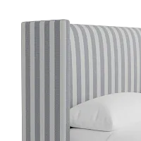 Captiva Sea Lane Light Gray 48" Upholstered Shelter Bed