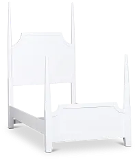 Carolina White Poster Bed