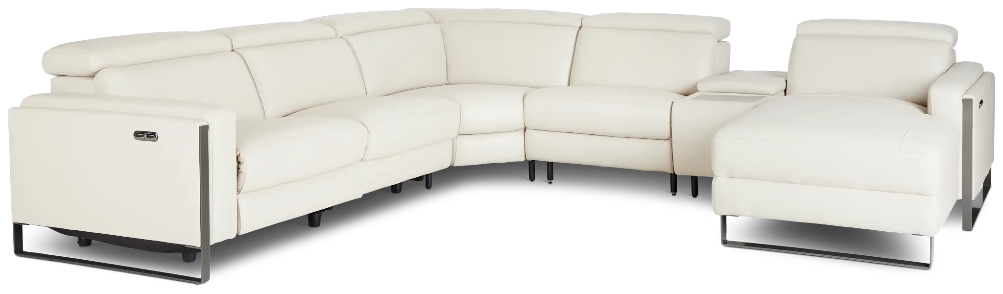 Atlas Taupe Lthr/vinyl Medium Power Reclining Right Chaise Sectional Atlas Taupe Lthr/vinyl Medium Power Reclining Right Chaise Sectional