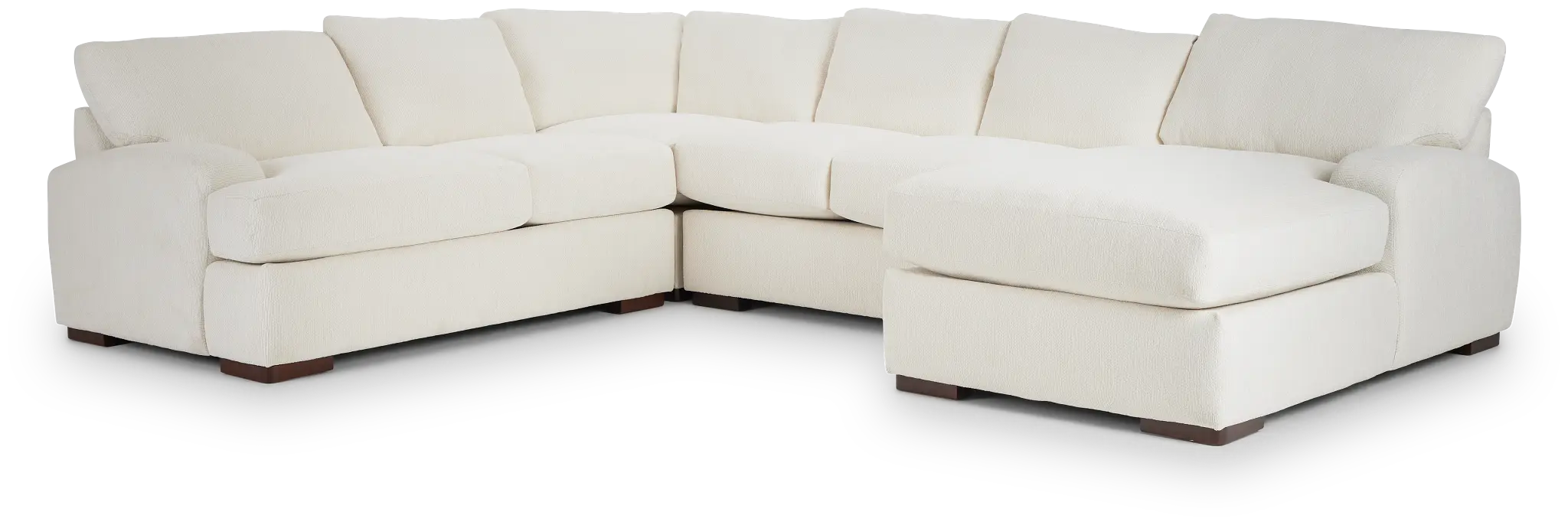 Alpha White Fabric Medium Right Chaise Sectional Alpha White Fabric Medium Right Chaise Sectional