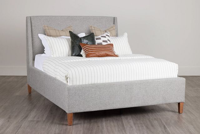 Provo Gray Uph Panel Bed