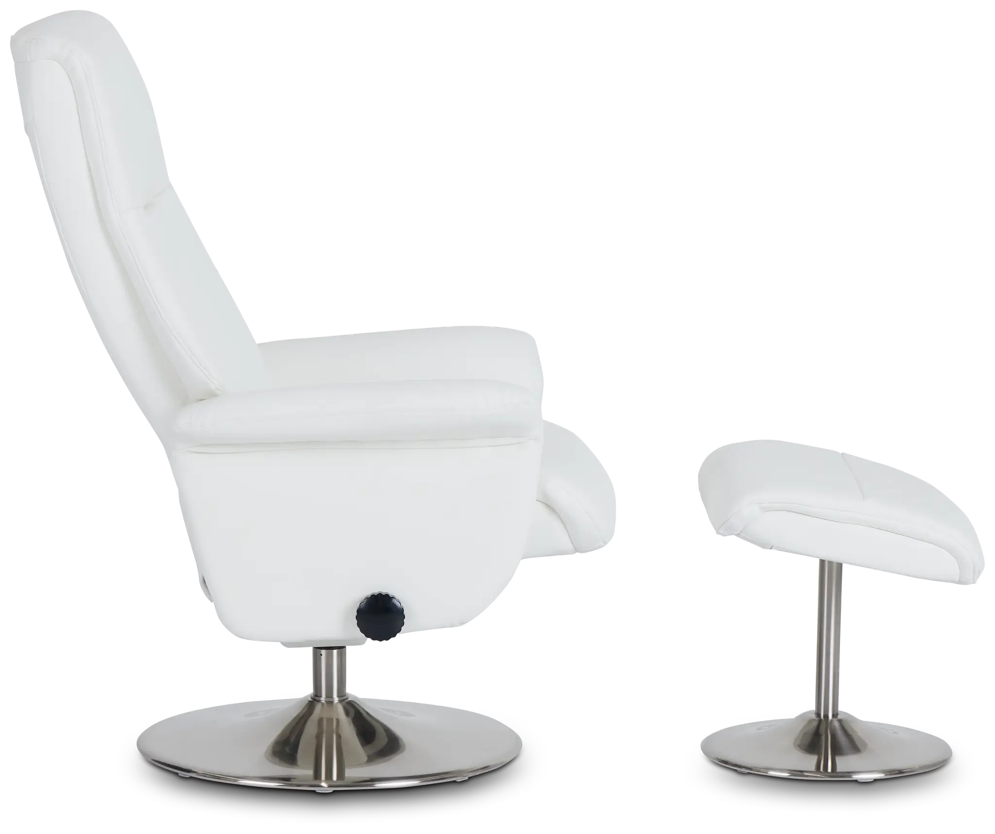 Evans White Micro Recliner & Ottoman Evans White Micro Recliner & Ottoman