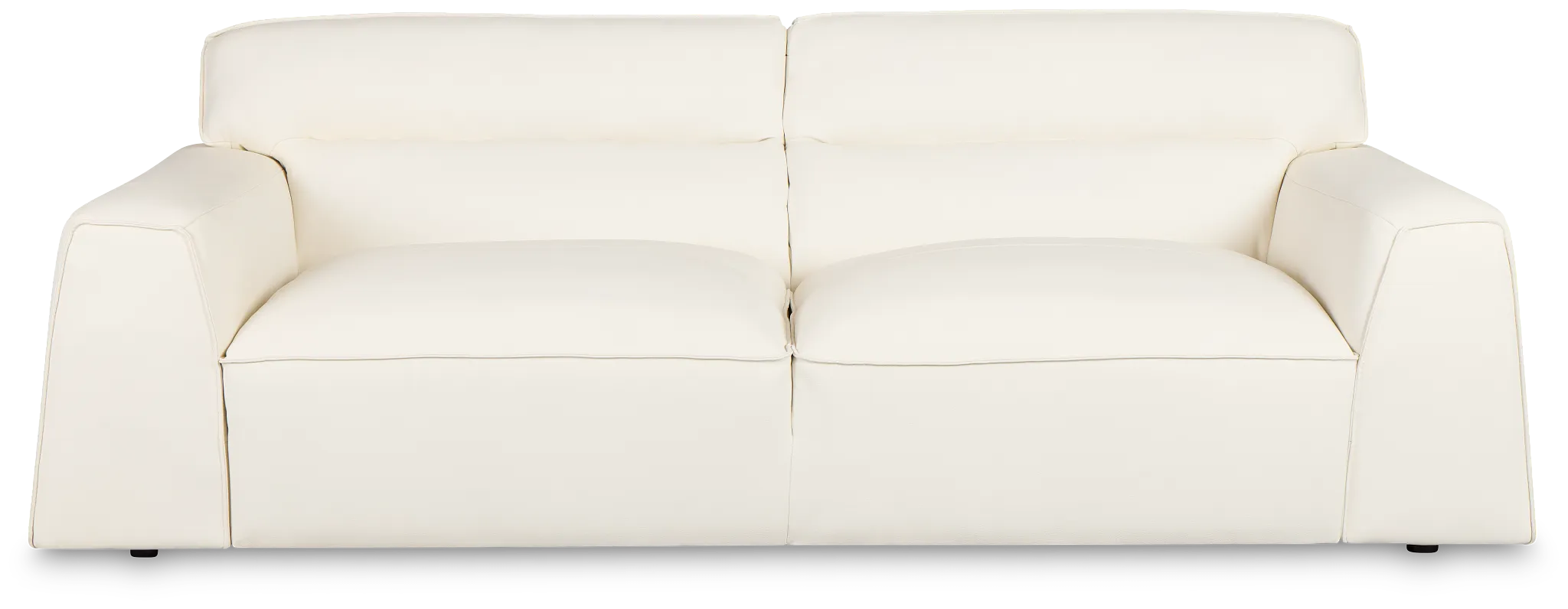 Blanca White Leather Sofa