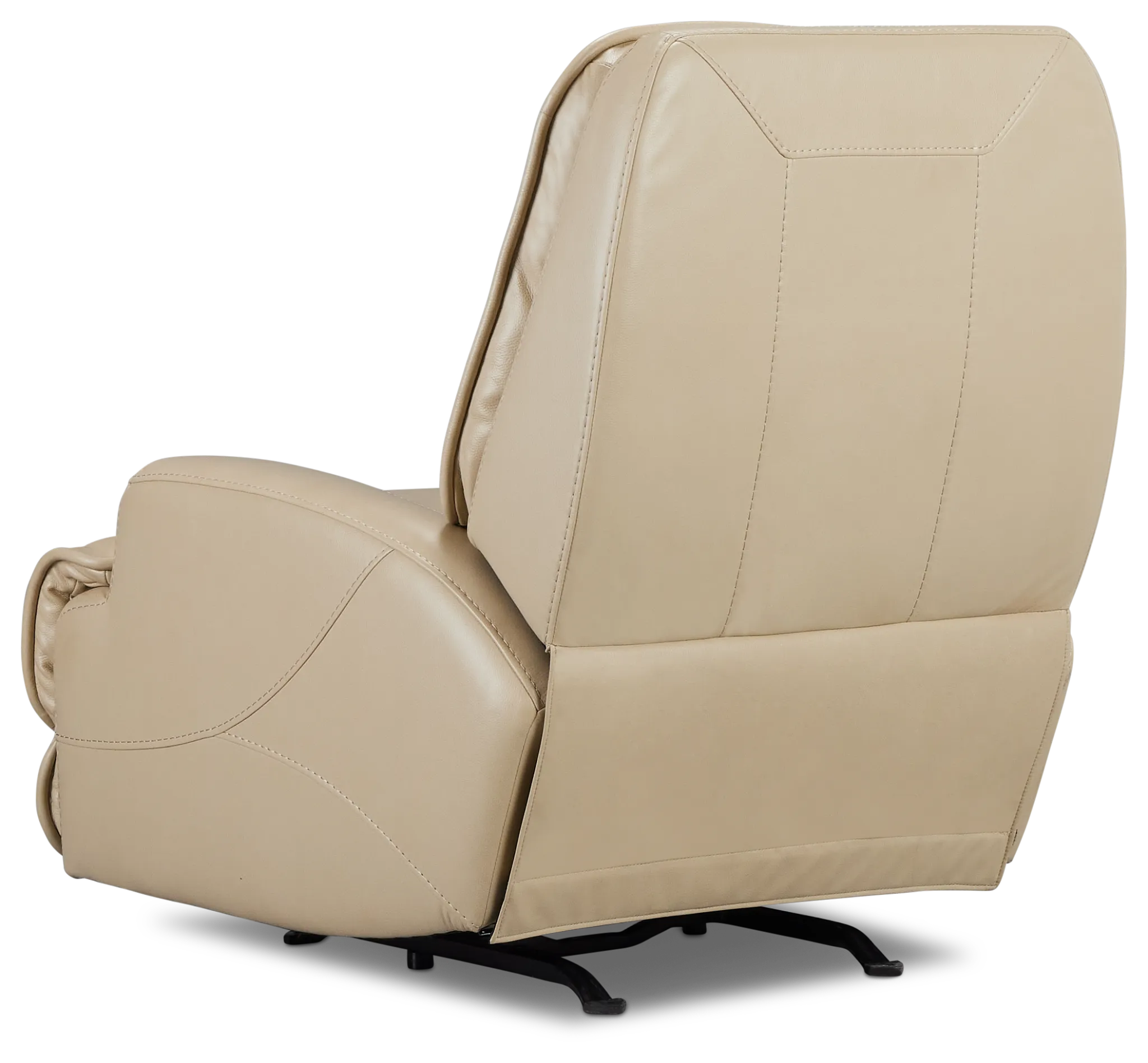 Casey Light Beige Lthr/vinyl Power Rocker Recliner