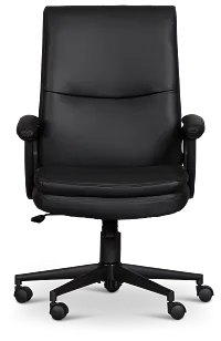 Krista Black Upholstered Desk Chair