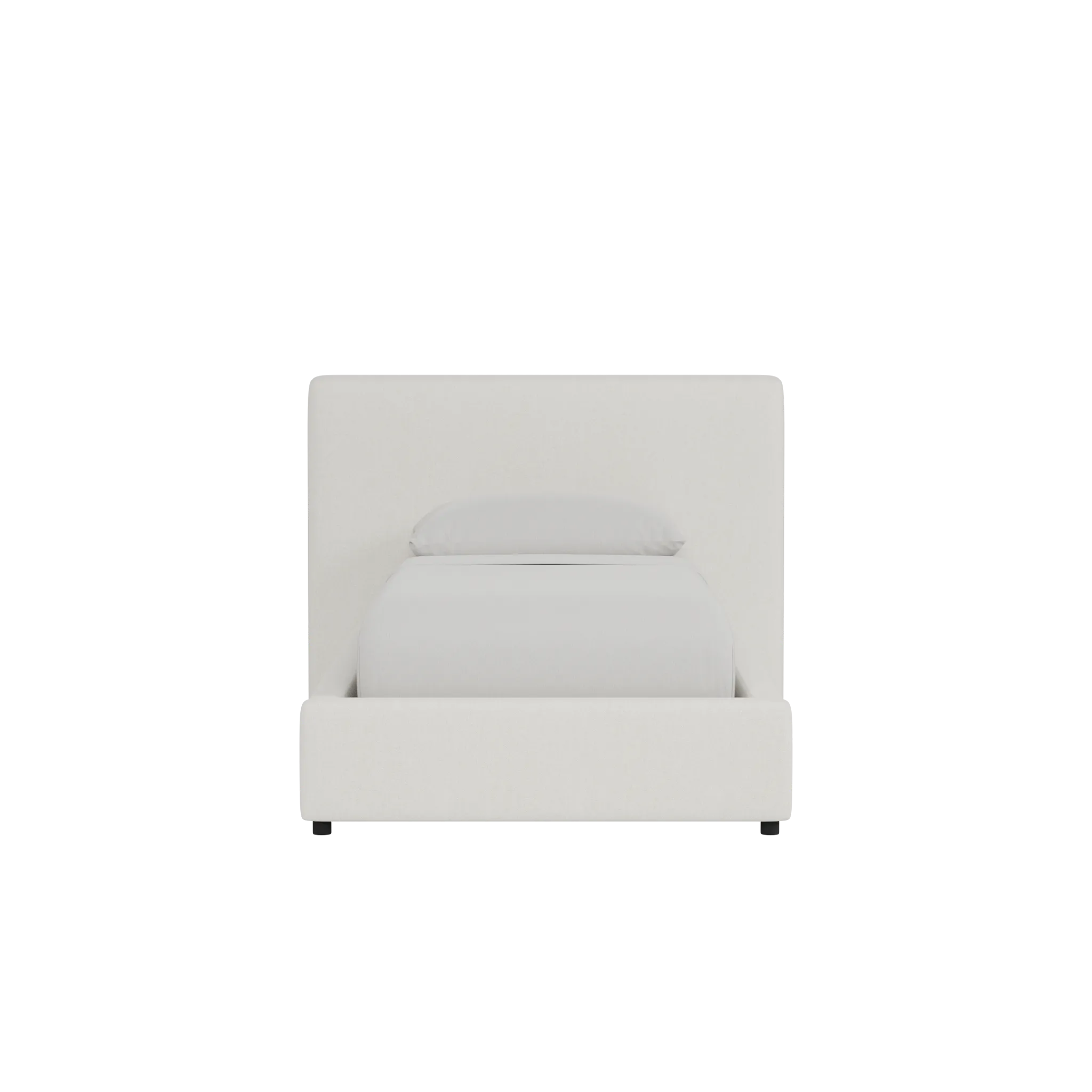 Grayton Elite Ivory 44" Upholstered Platform Bed