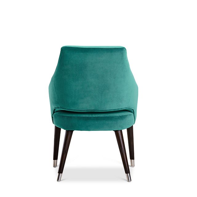 Naveen Teal Velvet Upholstered Arm Chair (4)