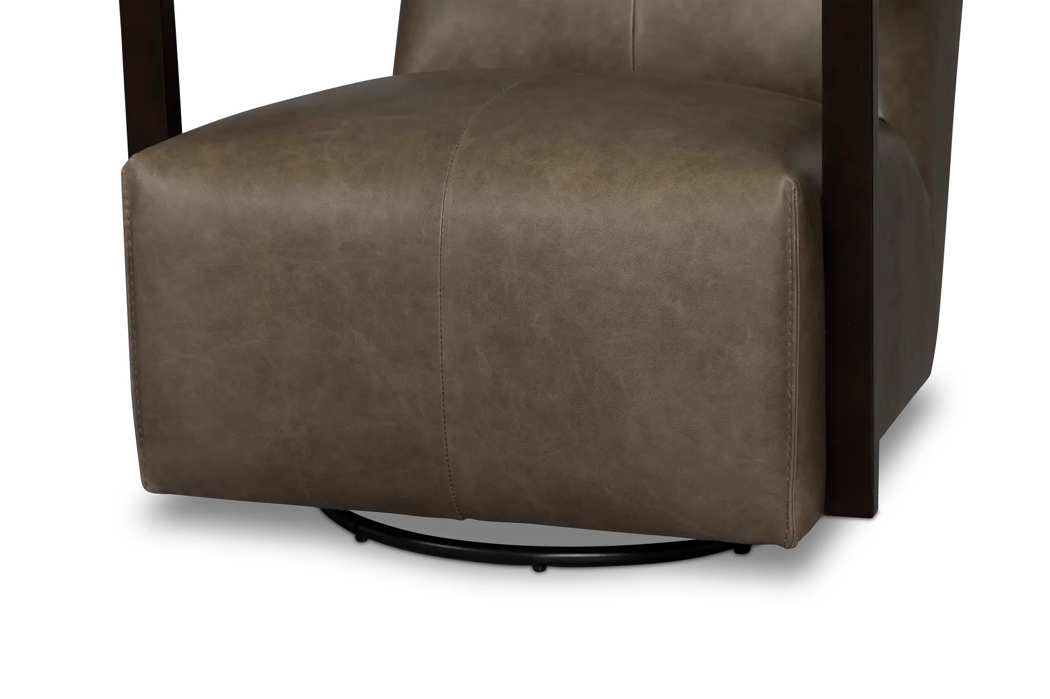 Lucas Dark Gray Leather Swivel Rocker Glider Lucas Dark Gray Leather Swivel Rocker Glider