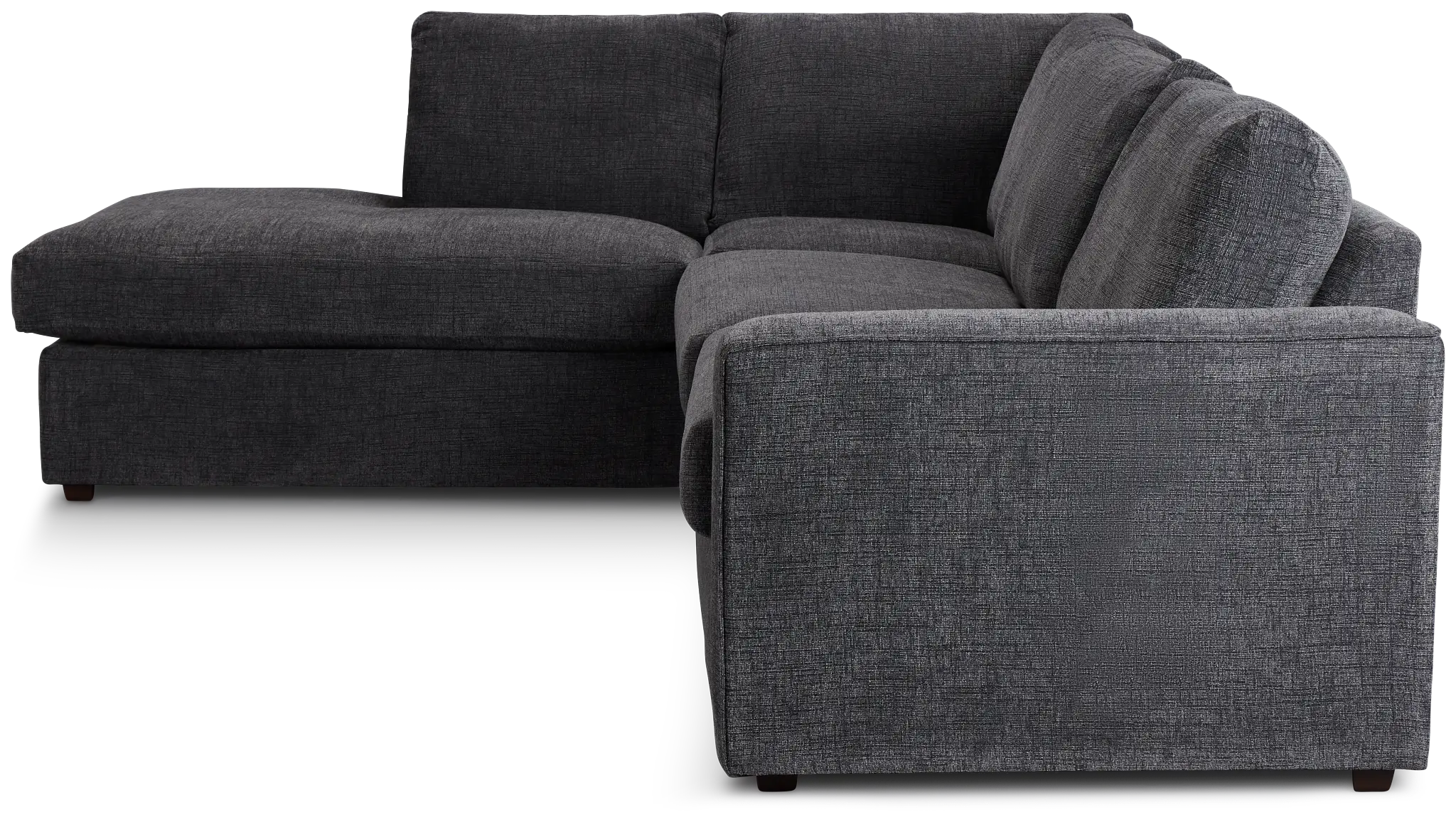 Maxie Dark Gray Micro Small Left Bumper Sectional Maxie Dark Gray Micro Small Left Bumper Sectional