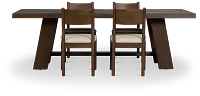 Rochester Dark Tone Rectangular Table & 4 Upholstered Chairs
