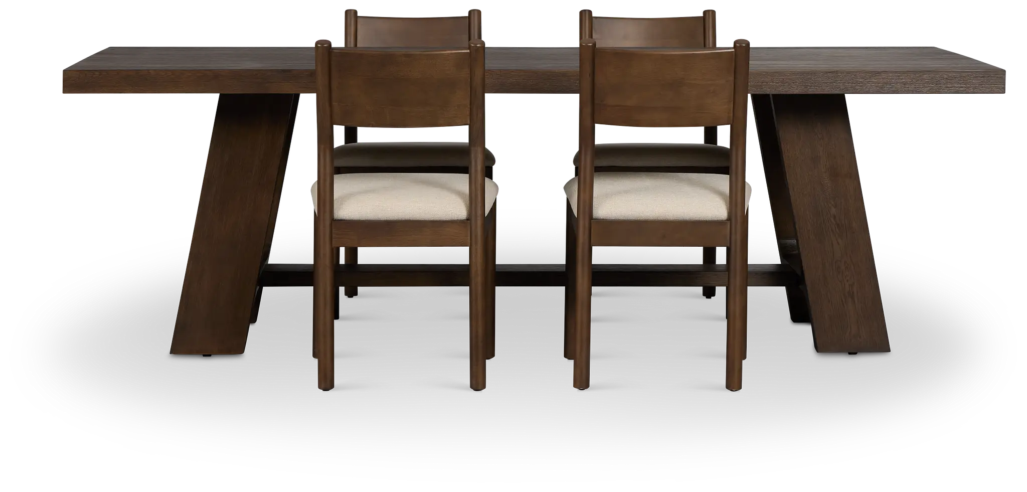 Rochester Dark Tone Rectangular Table & 4 Upholstered Chairs Rochester Dark Tone Rectangular Table & 4 Upholstered Chairs