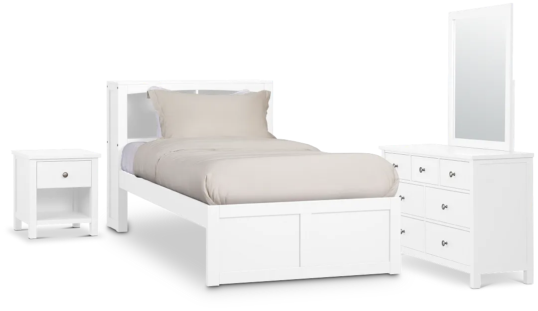 Charleston White Bookcase Bedroom
