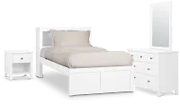 Charleston White Bookcase Bedroom