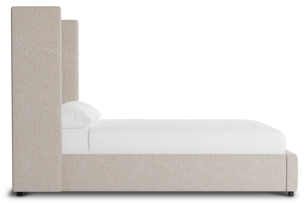 Captiva Elite Taupe 60" Upholstered Shelter Bed