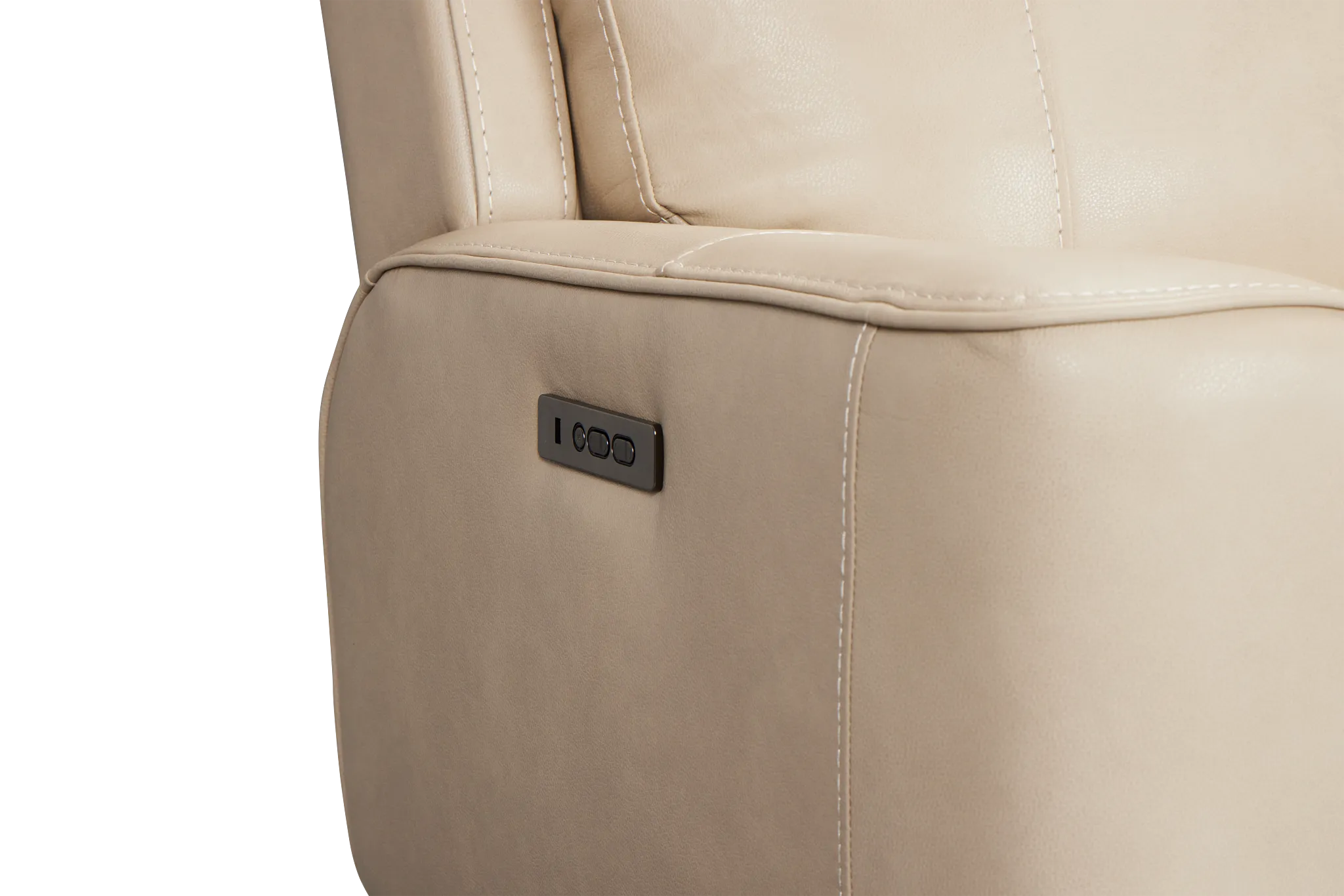 Benji Light Beige Lthr/vinyl Power Reclining Sofa