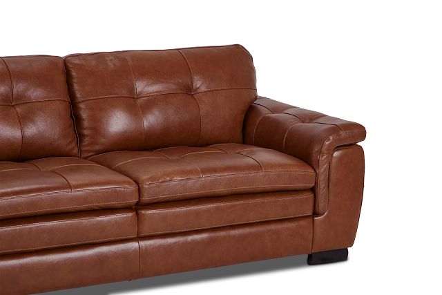 Braden Medium Brown Leather Sofa