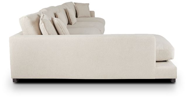 Emery Light Beige Fabric Small Left Chaise Sectional (3)