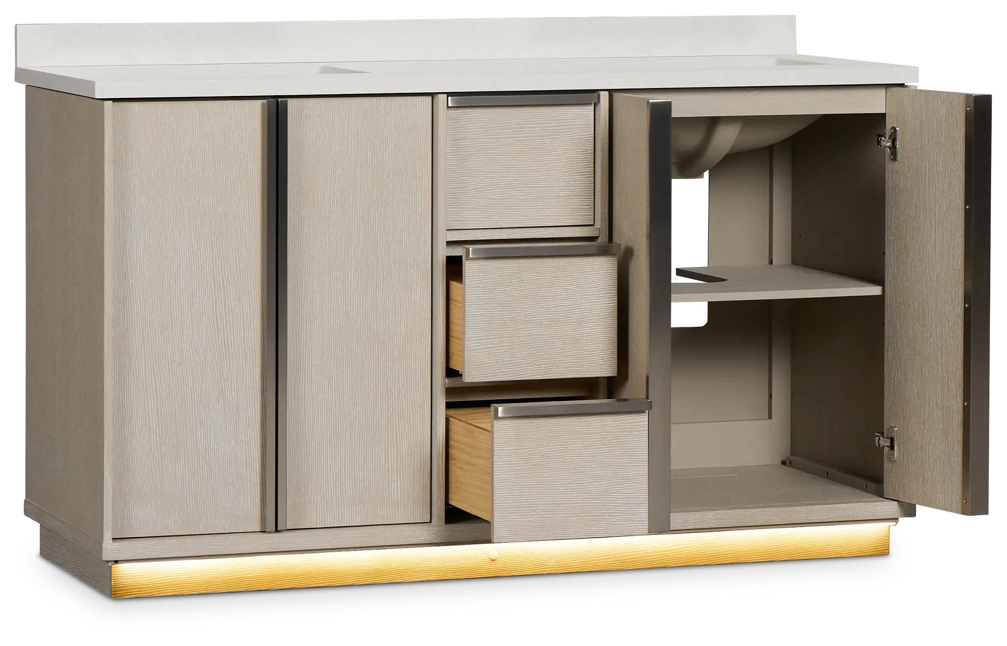 Capraia Light Tone 60" Double Bathroom Vanity Capraia Light Tone 60" Double Bathroom Vanity