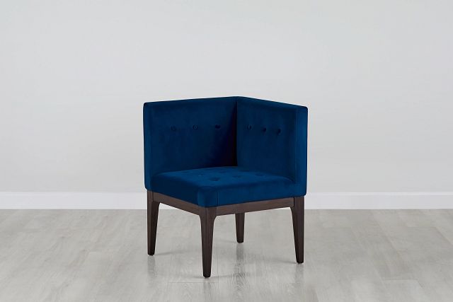 Reilly Dark Blue Velvet Accent Chair