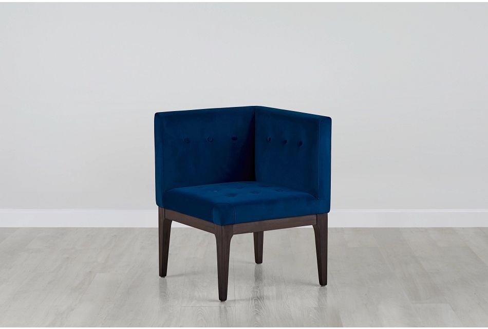 Reilly Dark Blue Velvet Accent Chair