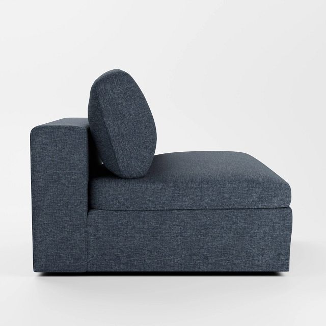 Destin Elevation Dark Blue Fabric Swivel Chair