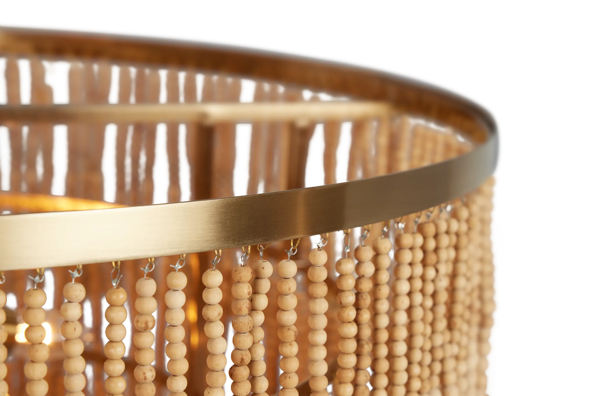 Sago Light Tone Wood Chandelier