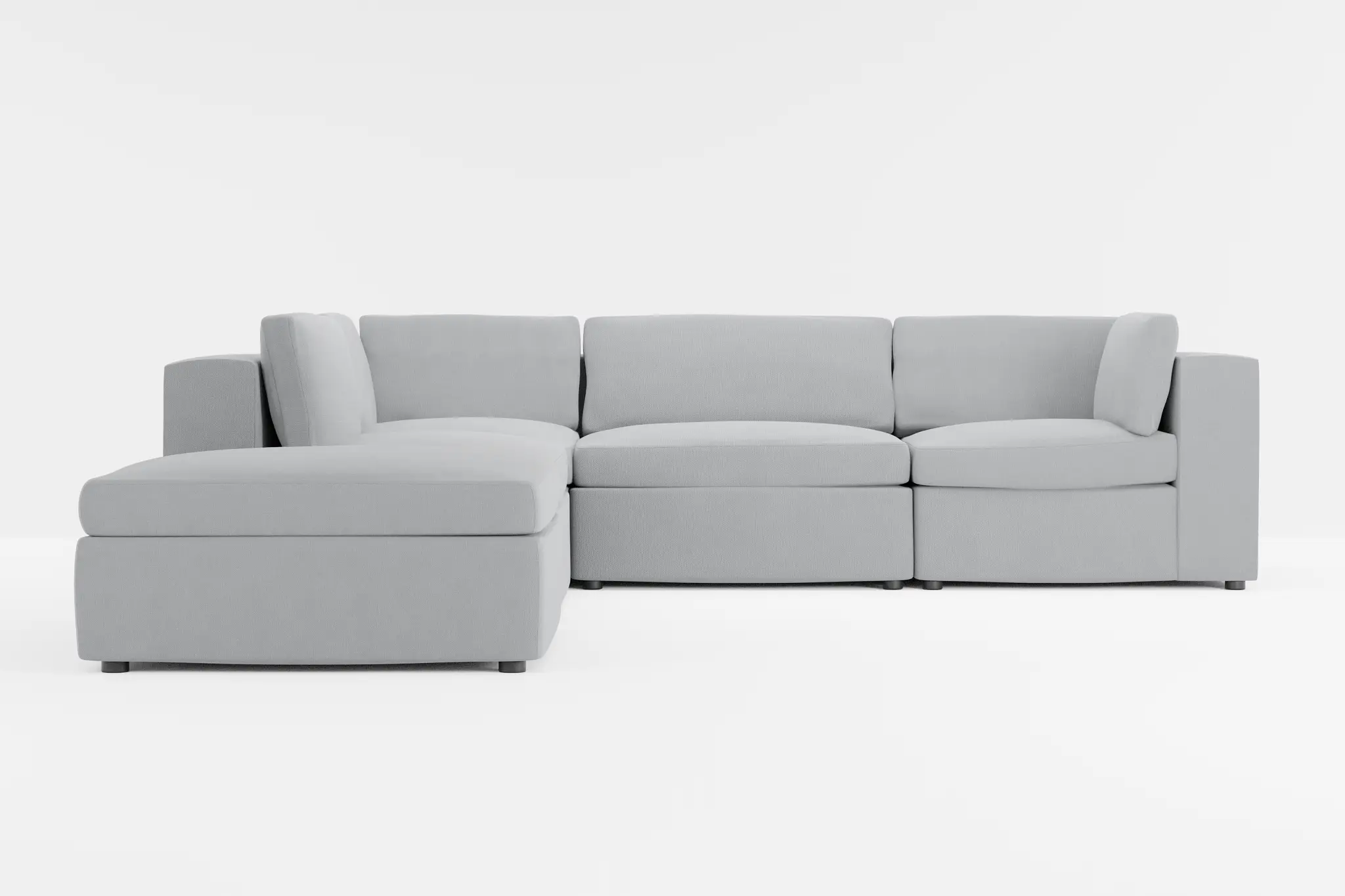 Destin Revenue Gray Fabric 5pc Bumper Sectional Destin Revenue Gray Fabric 5pc Bumper Sectional