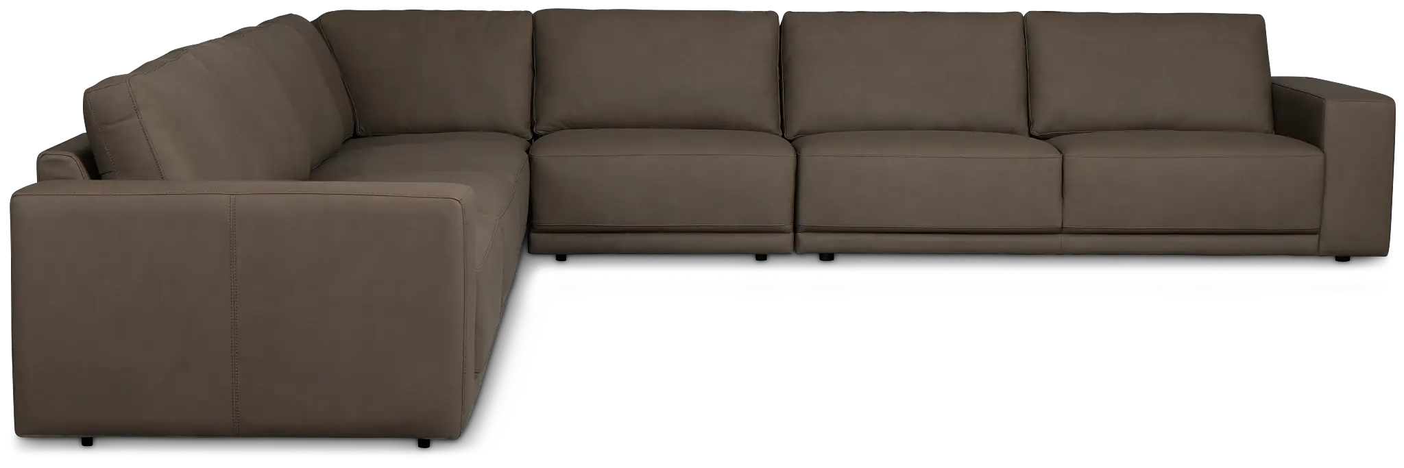 Kellan Dark Gray Leather Large Two-arm Sectional Kellan Dark Gray Leather Large Two-arm Sectional