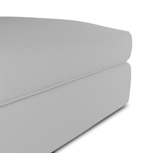 Siesta Suave White Fabric Ottoman
