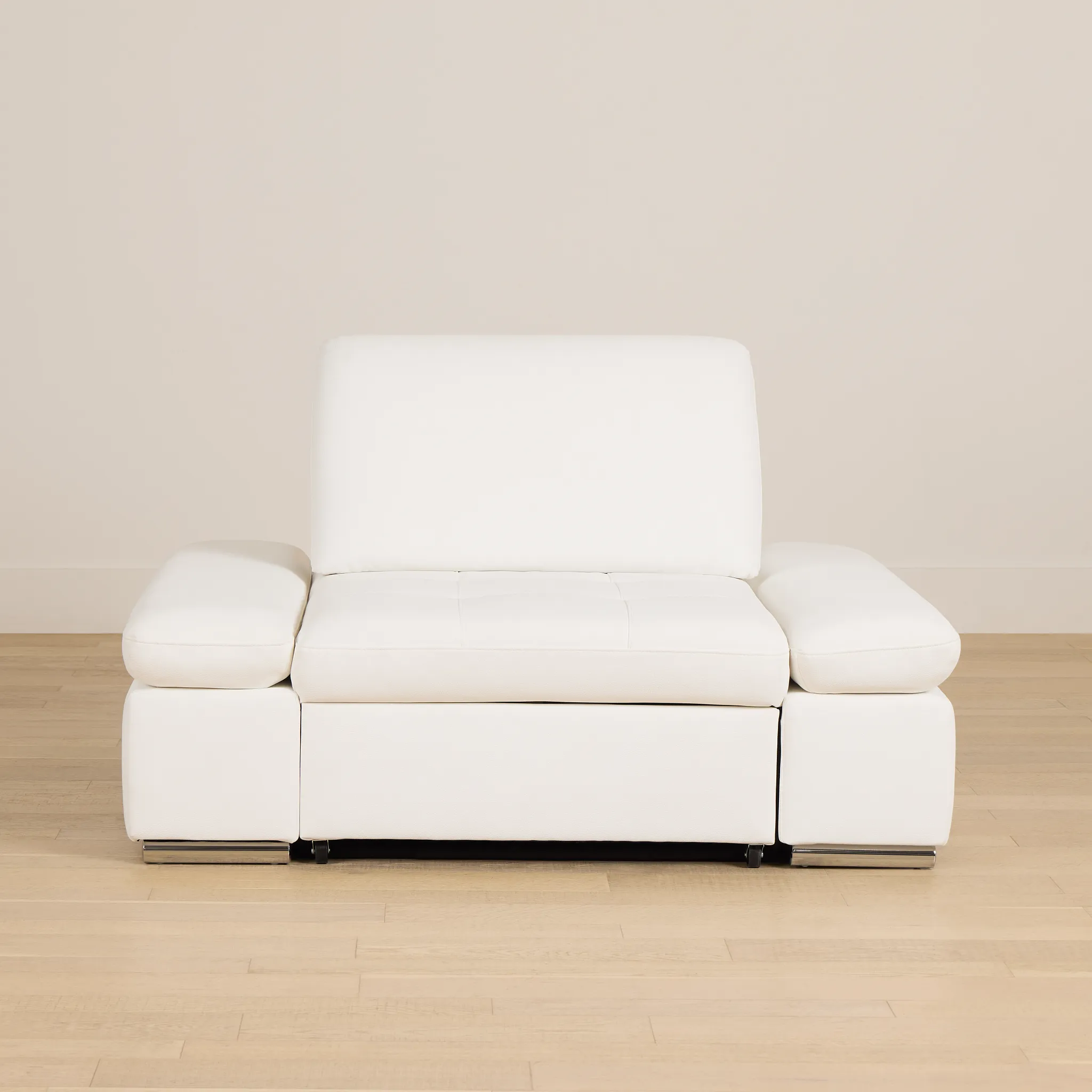 Eden White Micro Chair Pull-up Sleeper