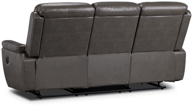 Toby2 Dark Taupe Micro Reclining Sofa