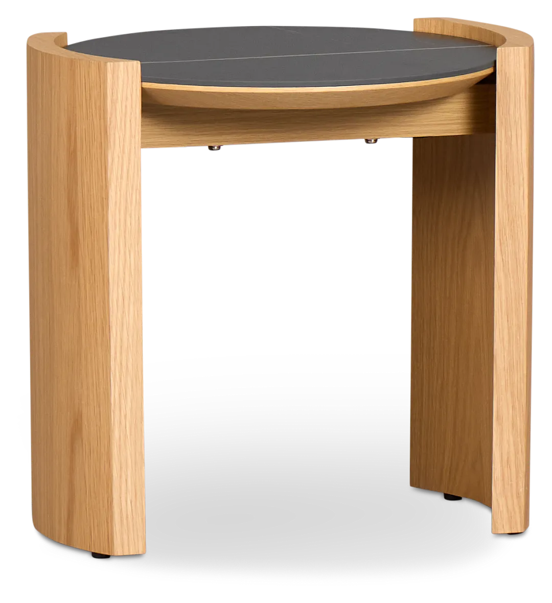 Nomad Light Tone Ceramic Round End Table
