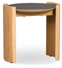 Nomad Light Tone Ceramic Round End Table