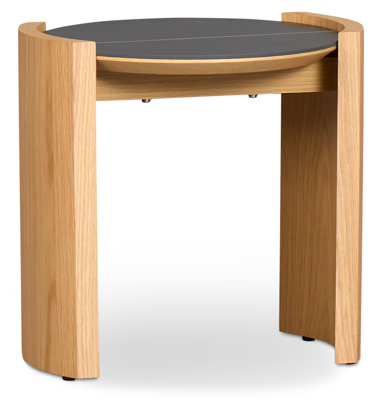 Nomad Light Tone Ceramic Round End Table