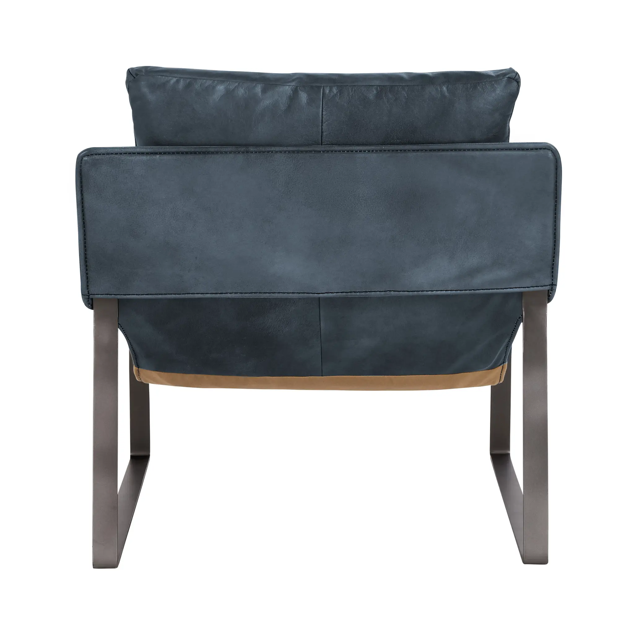 Times Blue Leather Accent Chair Times Blue Leather Accent Chair