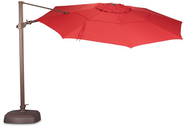 Abacos Red Cantilever Umbrella Set
