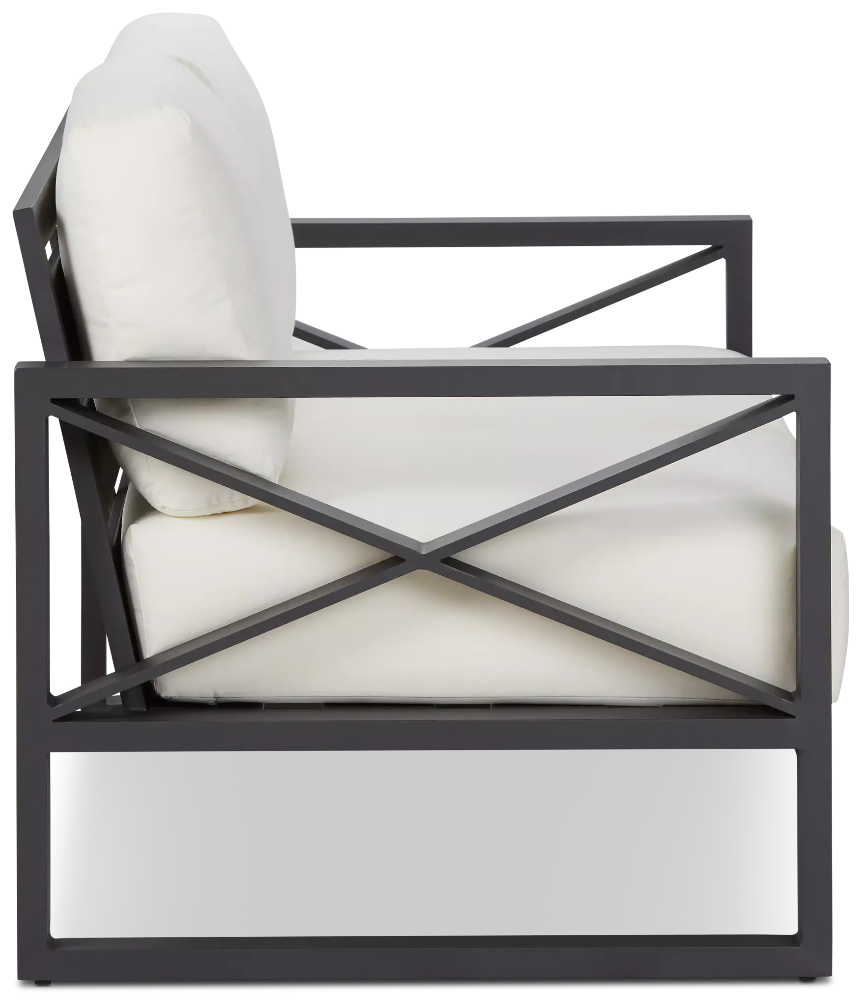 Linear Dark Gray White Aluminum Loveseat Linear Dark Gray White Aluminum Loveseat