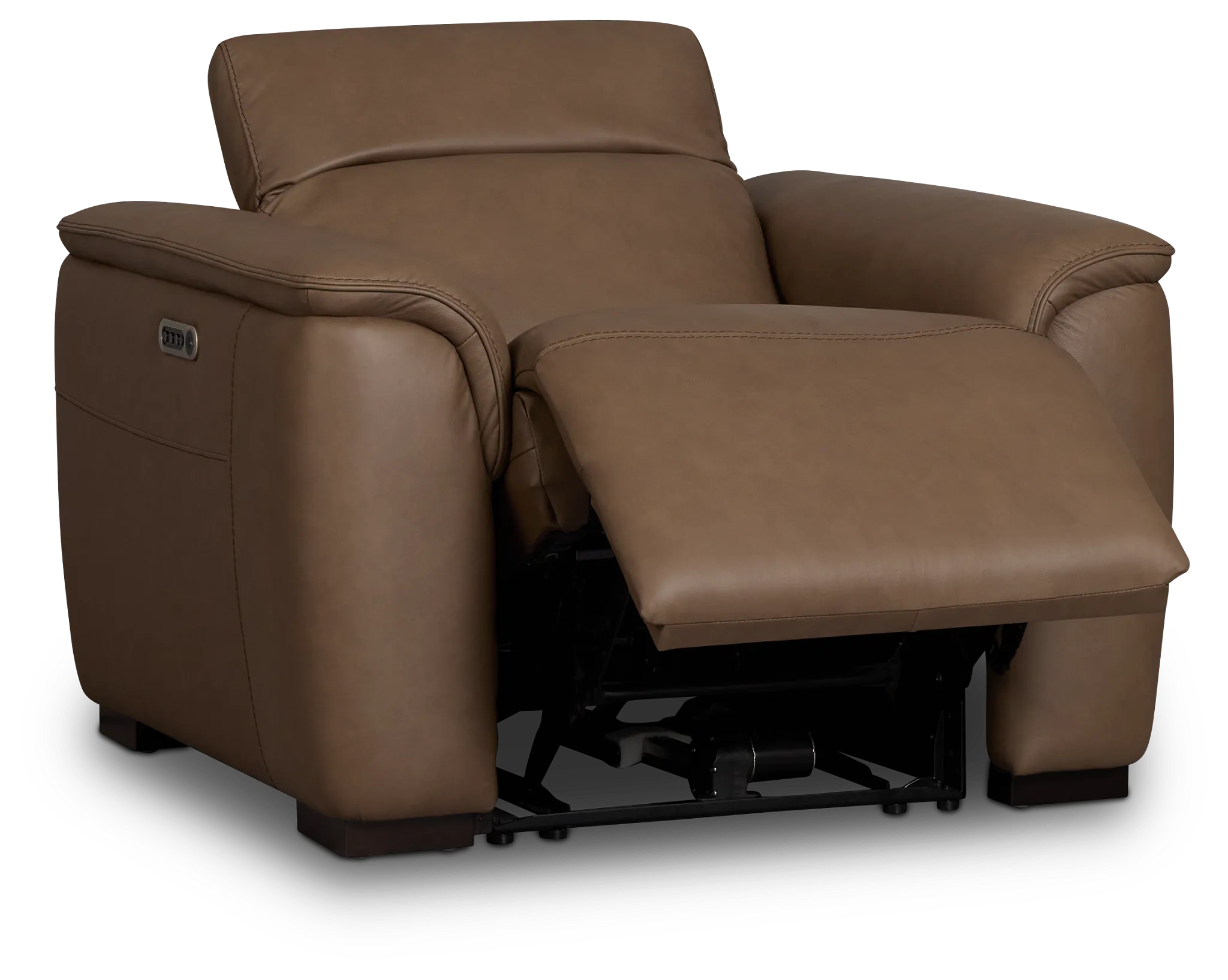 Flexsteel Brodie Dark Brown Lthr/vinyl Power Recliner