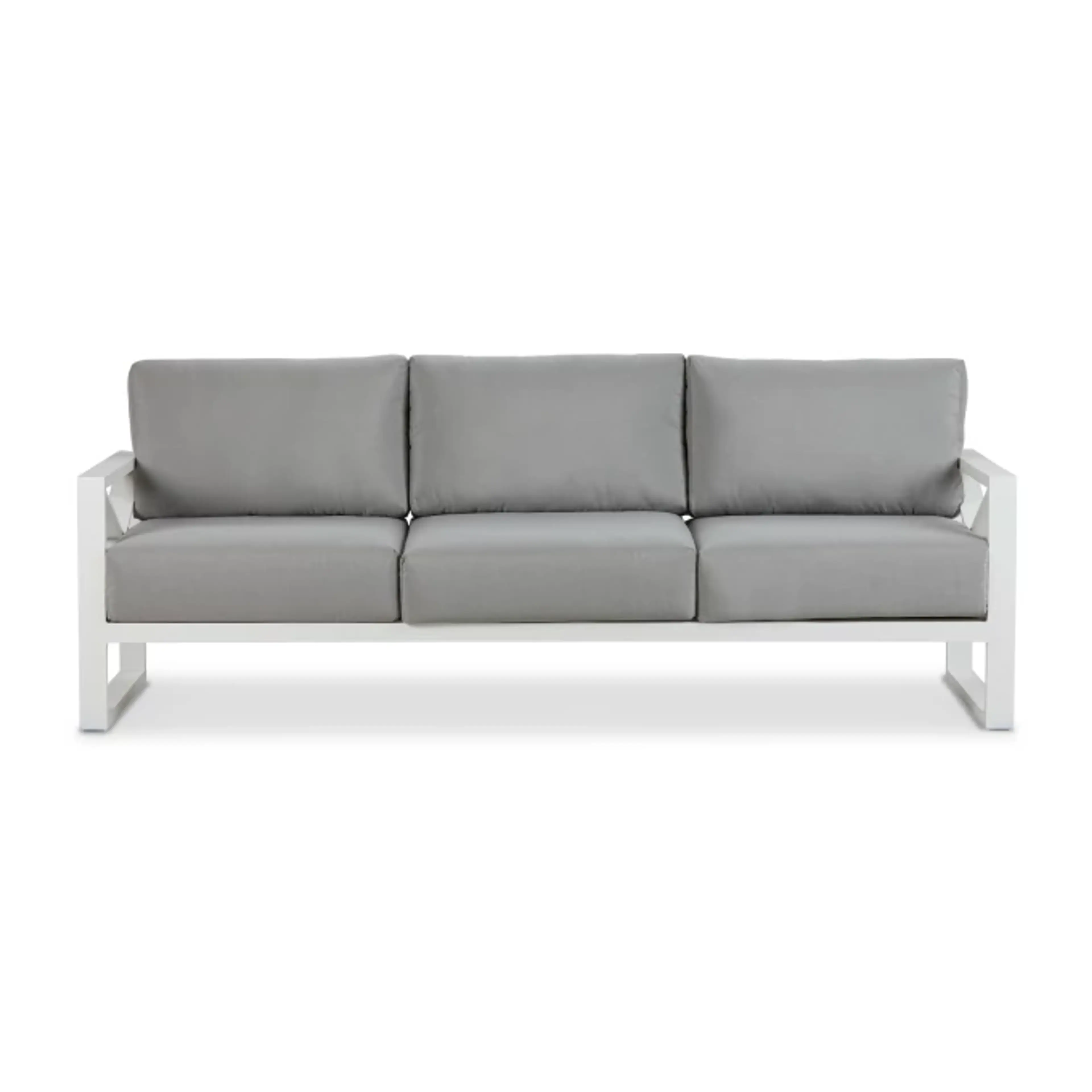 Linear White Dark Gray Sofa