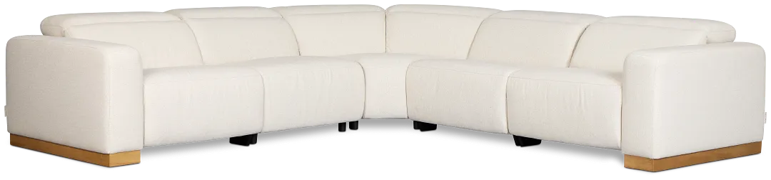 Leona Light Beige Light Tone Medium Triple Power 2-arm Sectional