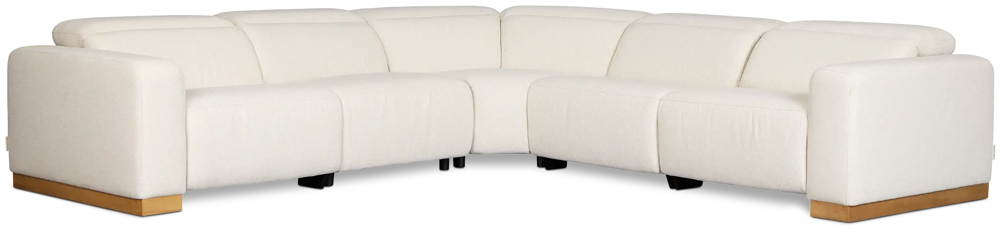 Leona Light Beige Light Tone Medium Triple Power 2-arm Sectional Leona Light Beige Light Tone Medium Triple Power 2-arm Sectional