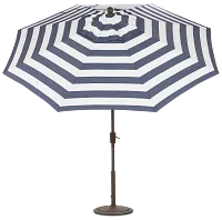 Maui Dark Blue Stripe Umbrella Set