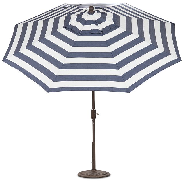 Maui Dark Blue Stripe Umbrella Set