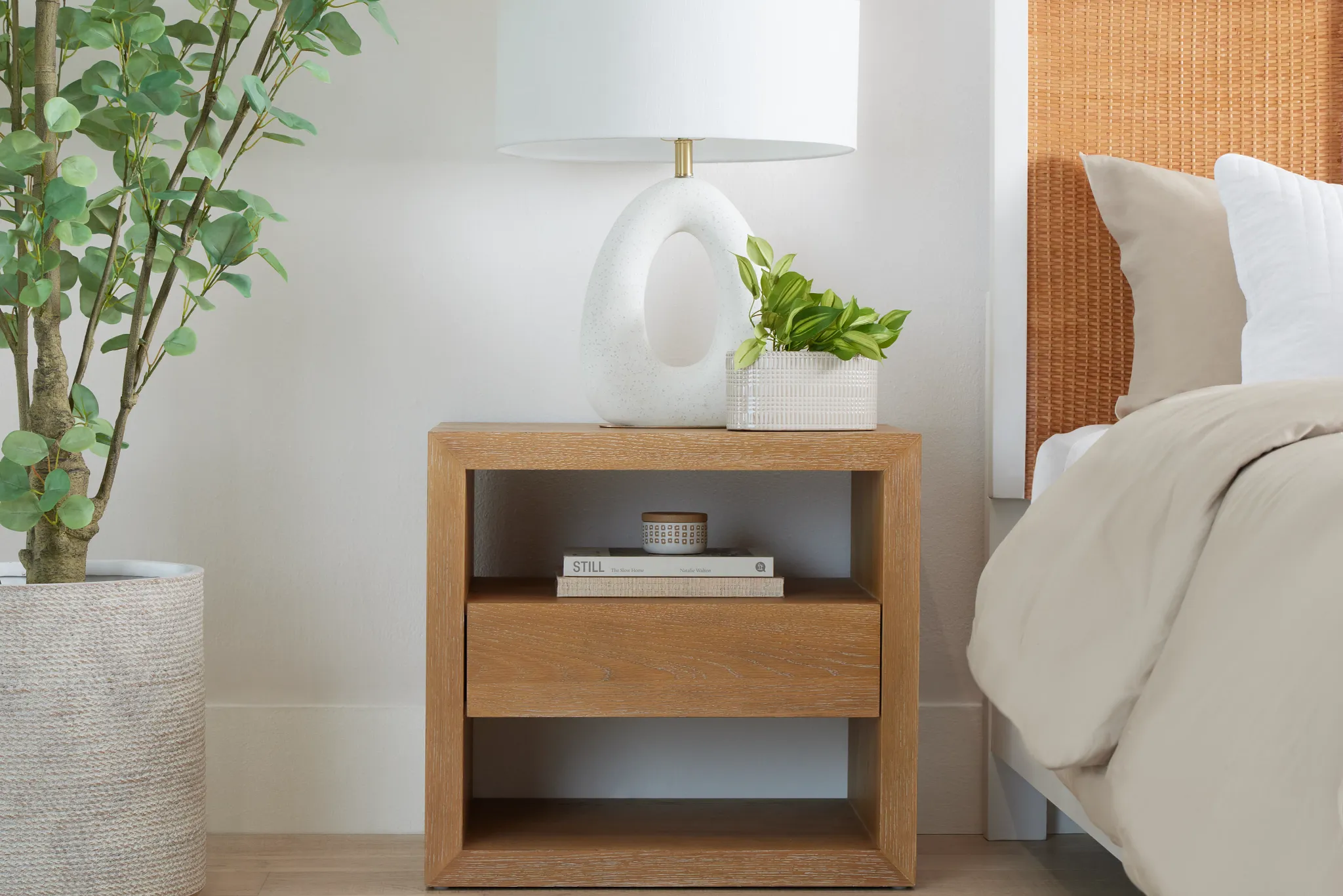 Nantucket Light Tone Open Nightstand