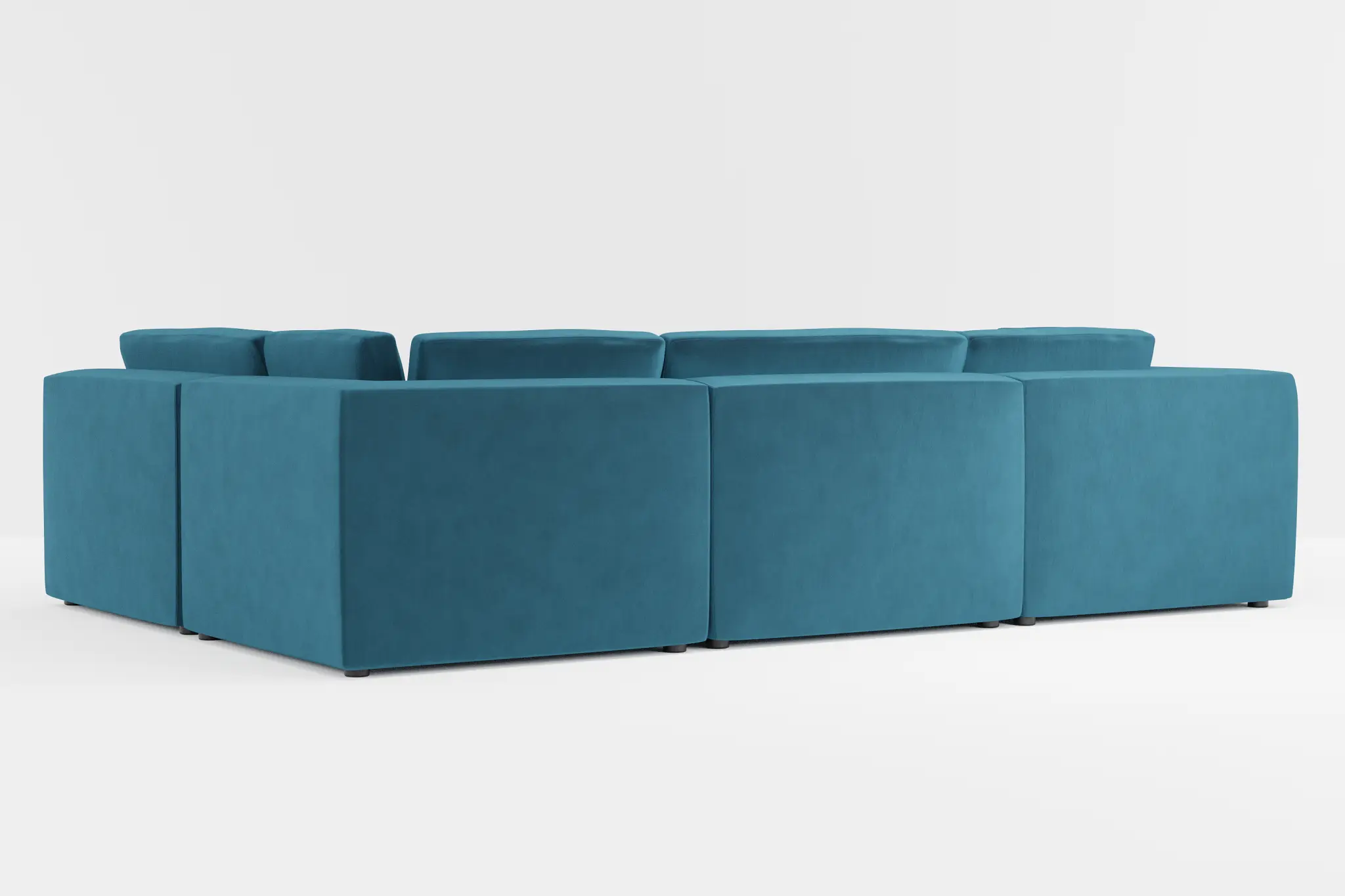 Destin Joya Teal Velvet 6-piece Pit Sectional Destin Joya Teal Velvet 6-piece Pit Sectional