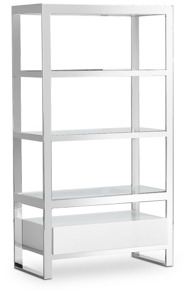 Miami White Open Bookcase